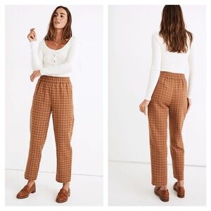 Madewell High-Rise Tapered Pants in Windowpane